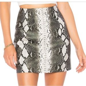 By the way snake print mini skirt